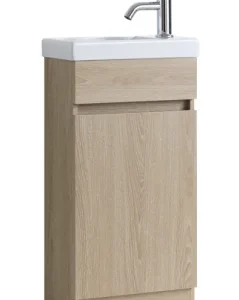 DNF 400 Floorstanding Plywood VANITY---PolyMarble Basin--Light Oak